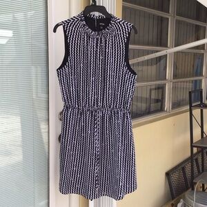 Apt. 9 Black and White Sleeveless Printed Mini Dress